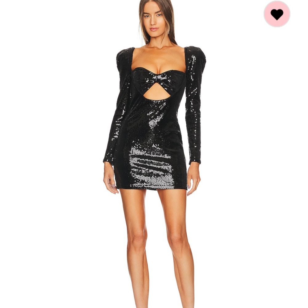 Revolve Perfect Condition Black Sequin Dress (Wor… - image 1